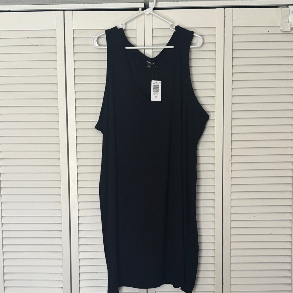 Torrid Black Ribbed Mini Dress